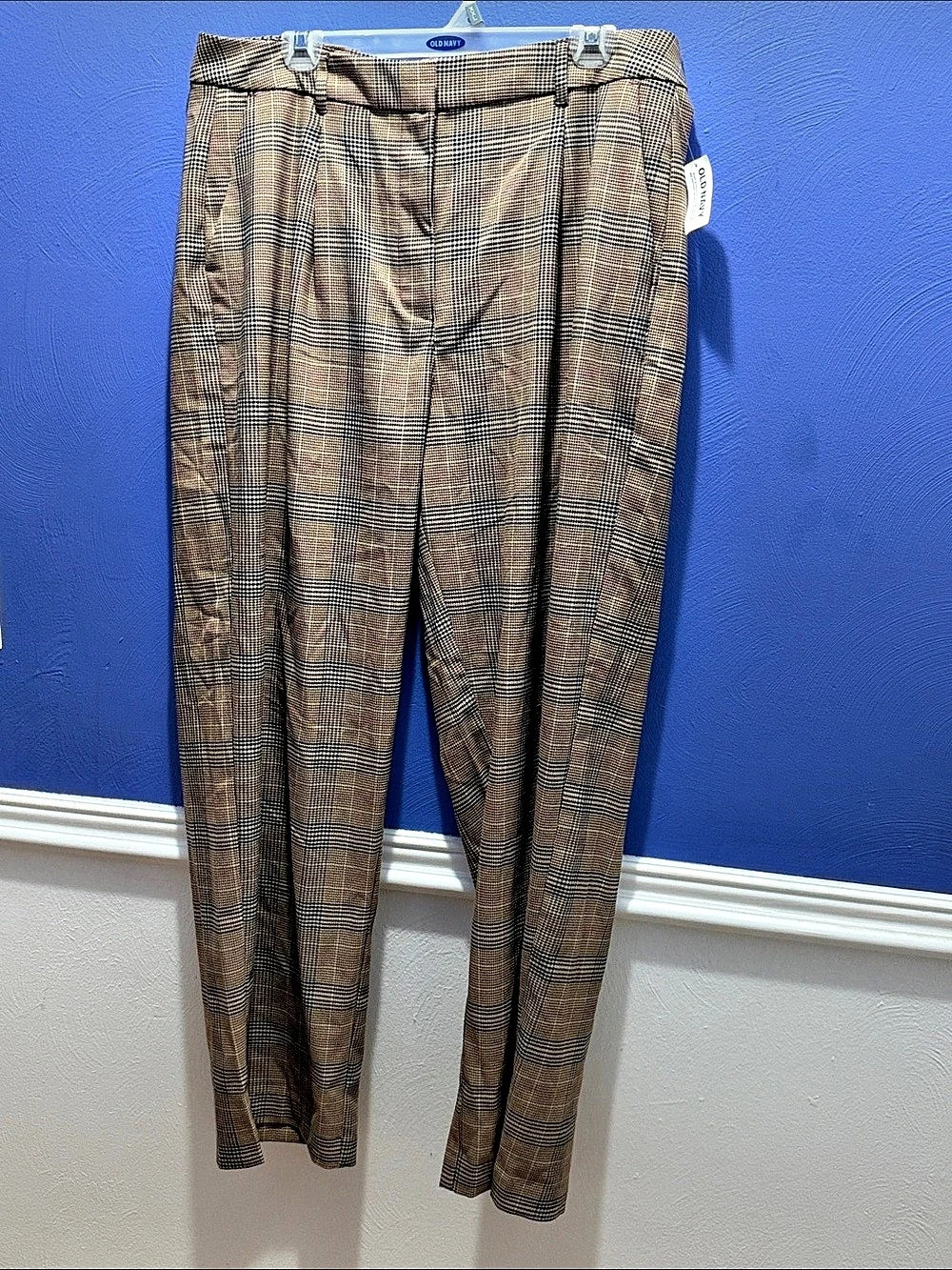 Old Navy Extra High-Waisted Taylor Trouser Wide-Leg Pants Brown & Black XL